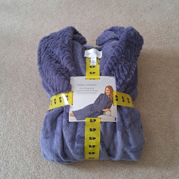 Carole Hochman Plush Robe Women's Small Purple Sleepwear Lounge Robe - Picture 2 of 12